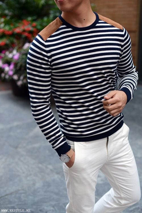 stripped crew neck sweater stripped crew neck sweater