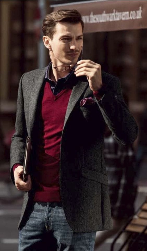 v neck sweater with suit jacket v neck sweater with suit jacket