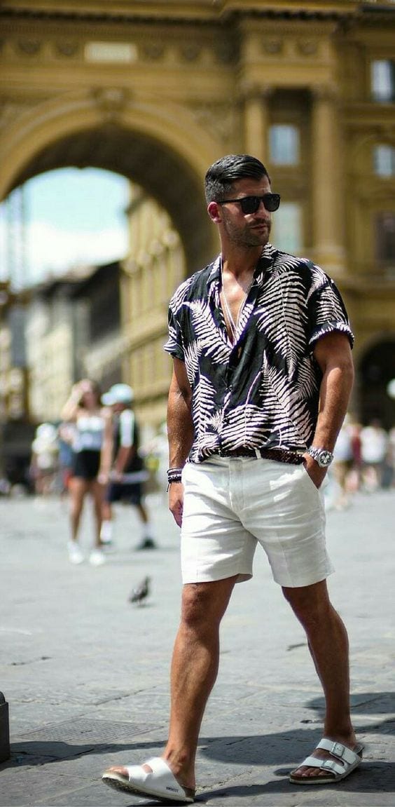 summer white shorts with flip flops summer white shorts with flip flops