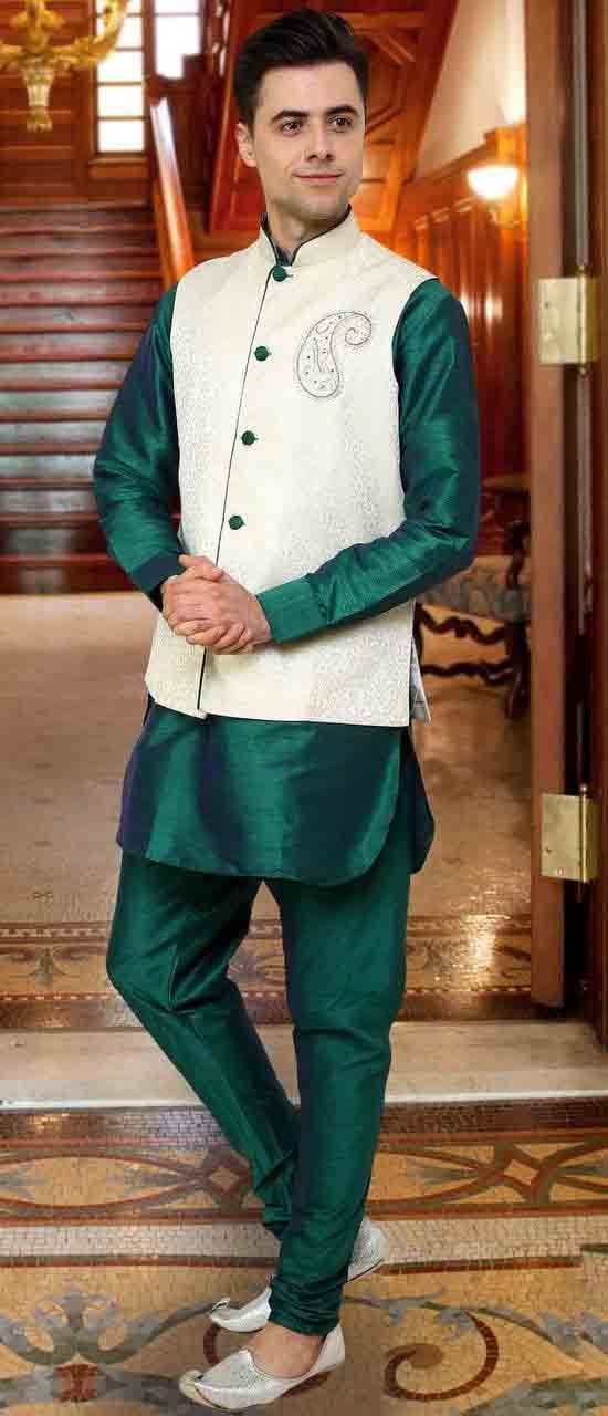 nehru jacket with green kurta pajama for mehndi nehru jacket with green kurta pajama for mehndi