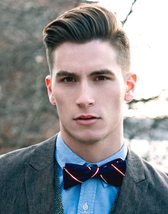 classy pompadour side part classy pompadour side part