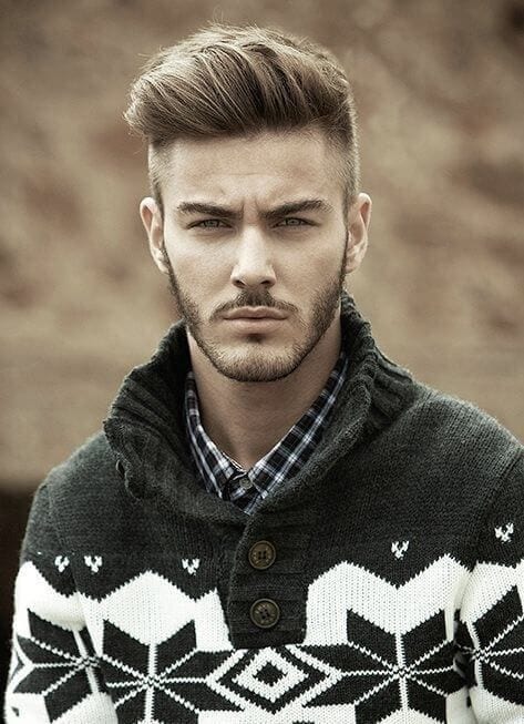 pompadour side part men pompadour side part men