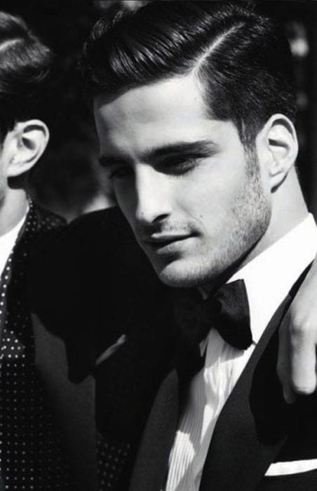 stubble and classic side part stubble and classic side part