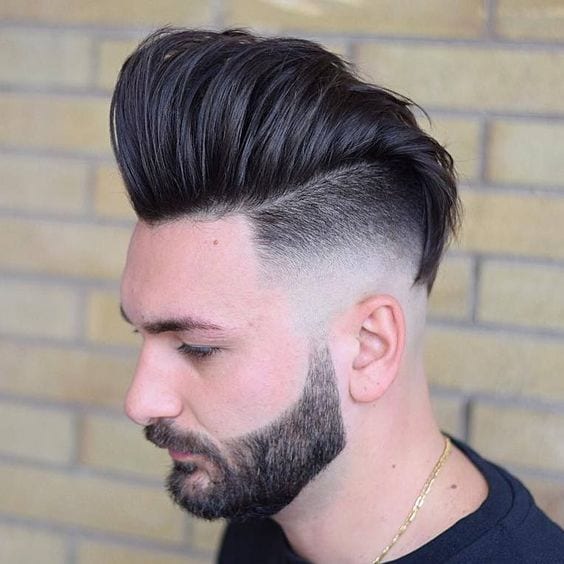 skin fade pompadour skin fade pompadour