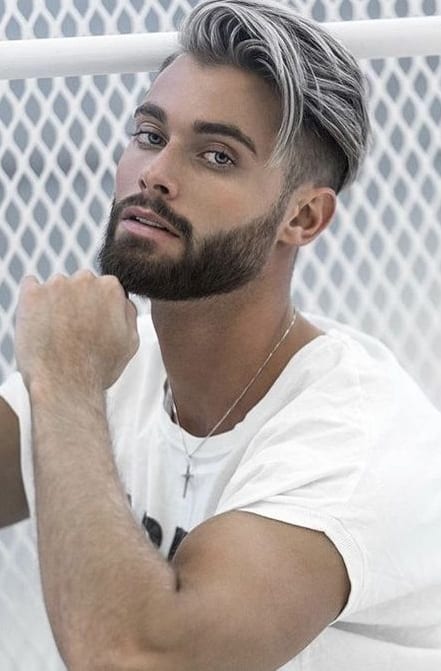 faded side part with beard faded side part with beard