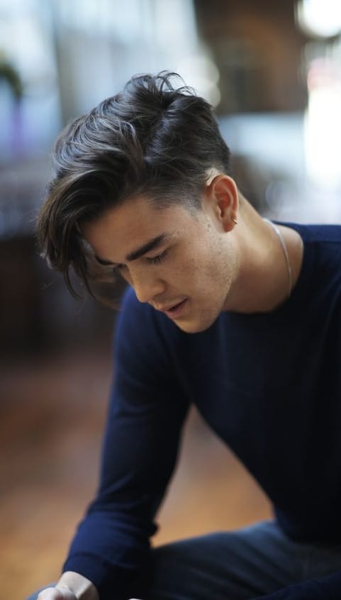 long hair side part fade long hair side part fade