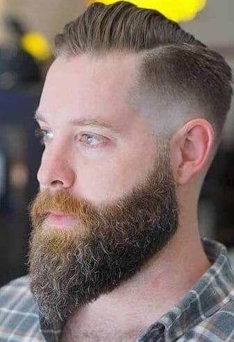 side part fade with beard side part fade with beard
