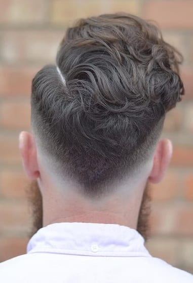 wavy fade side part wavy fade side part