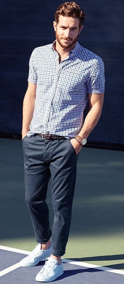 Casual Shirt + Chinos + Sneakers-Minimalist Wardrobe Casual Shirt + Chinos + Sneakers-Minimalist Wardrobe