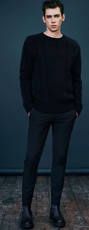 black sweater black sweater