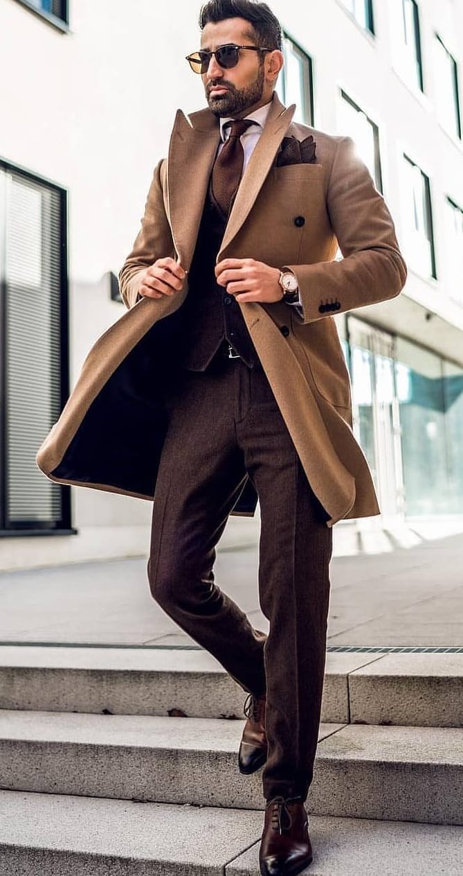 brown suit with brown trench coat brown suit with brown trench coat