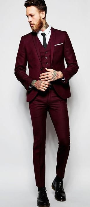 full burgundy suit full burgundy suit