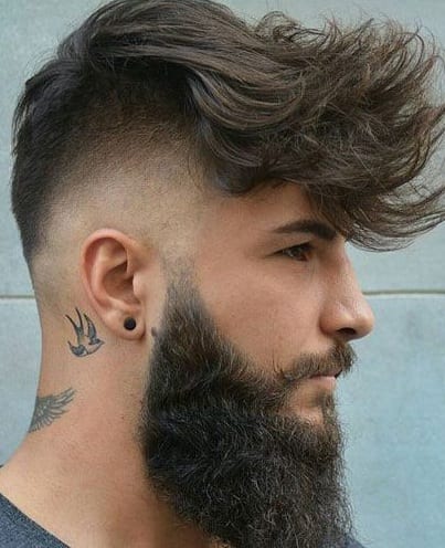 messy fade beard look messy fade beard look