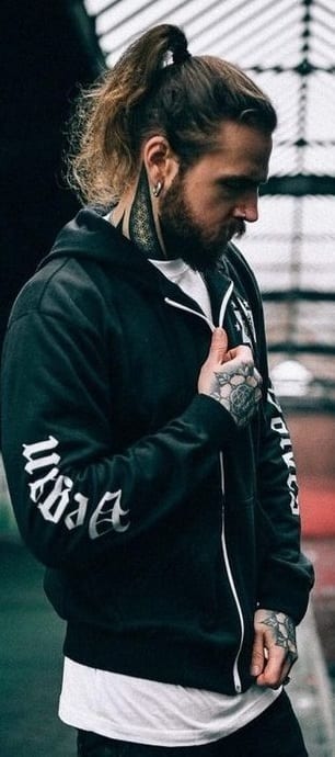 messy ponytail for men messy ponytail for men