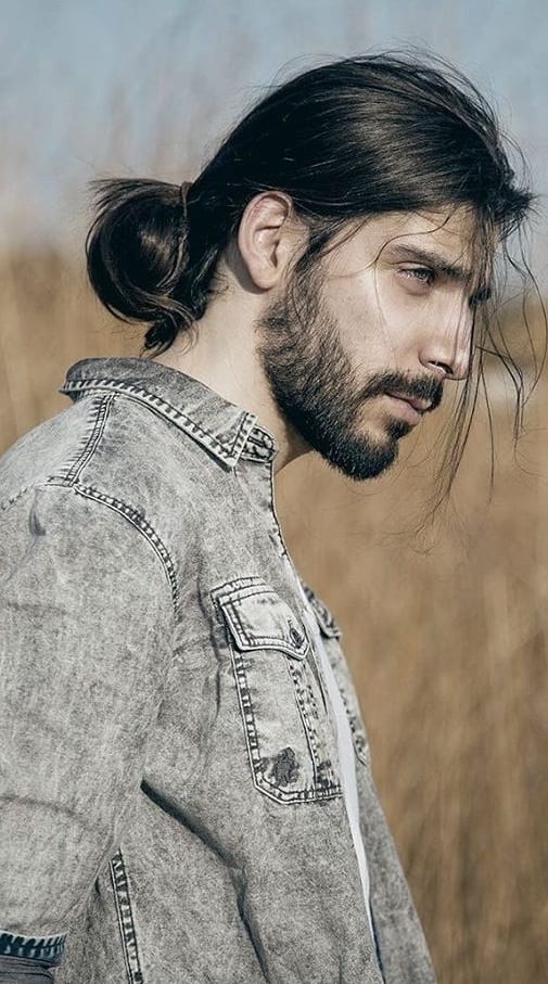 messy ponytail men messy ponytail men