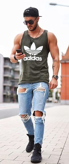 ripped jeans everyday outfit for men ripped jeans everyday outfit for men