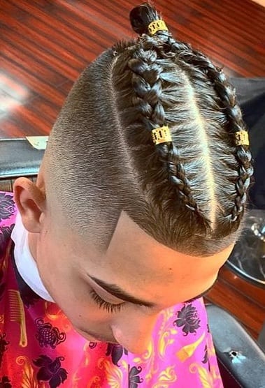 side braid top knot hairstyle side braid top knot hairstyle