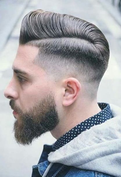 side part fade beard side part fade beard