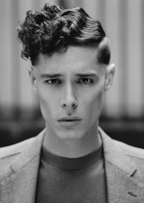 side part fade pompadour wavy side part fade pompadour wavy