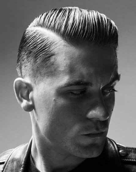 side parted pompadour side parted pompadour
