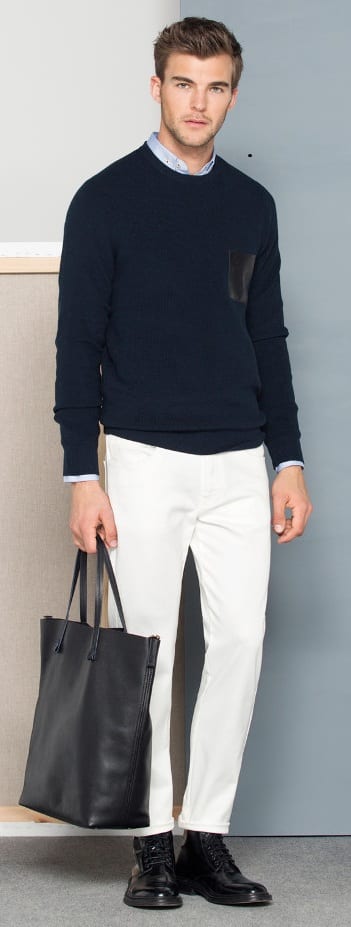 simple white denim outfits