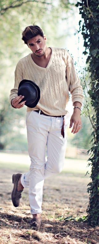 white denim for men