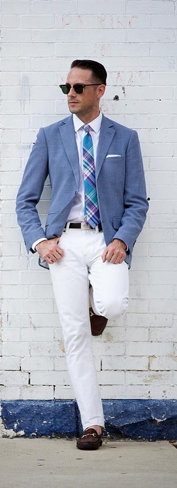 white denim with blazer white denim with blazer
