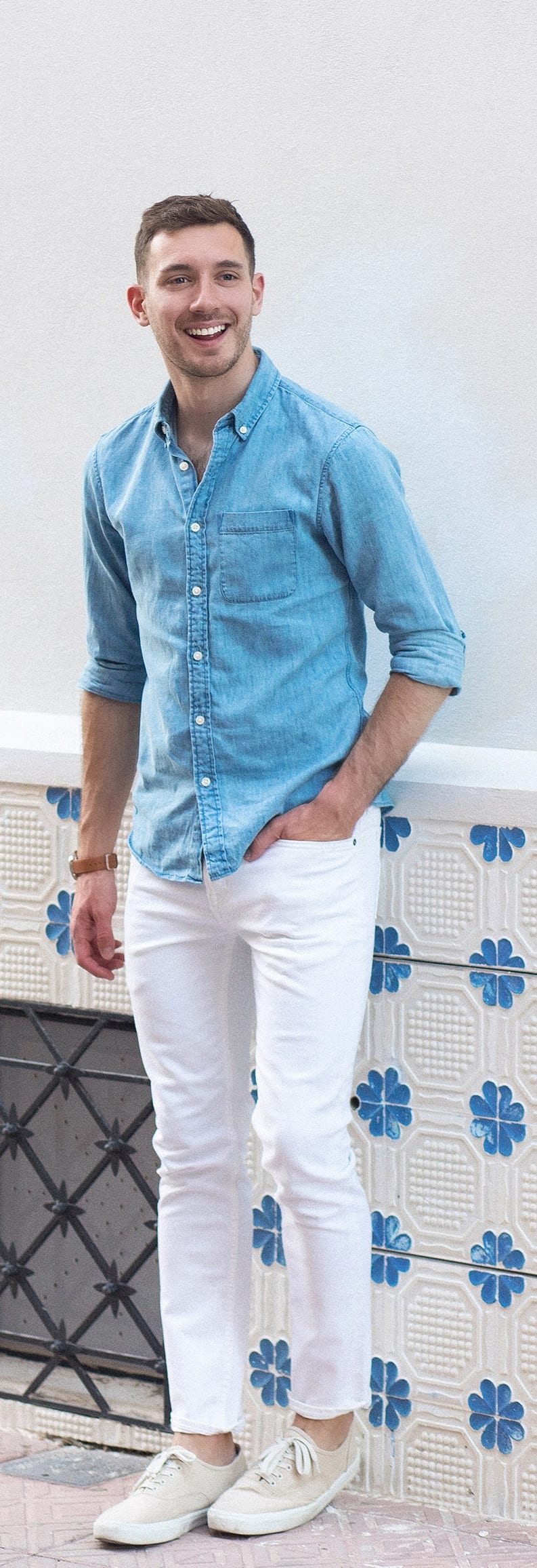 white denim with long sleeve shirt white denim with long sleeve shirt