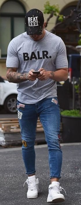 Patch Jeans Outfit For Men Patch Jeans Outfit For Men