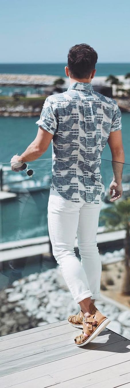 Casual Printed Shirt Outfit Ideas For Men Casual Printed Shirt Outfit Ideas For Men
