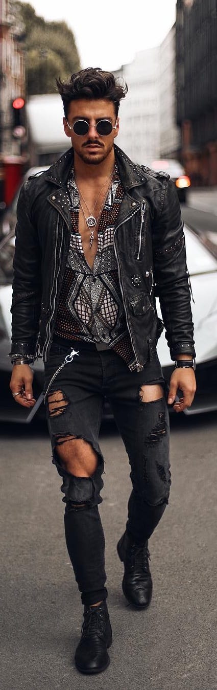 Street Style Printed Shirt Outfit Ideas For Men Street Style Printed Shirt Outfit Ideas For Men