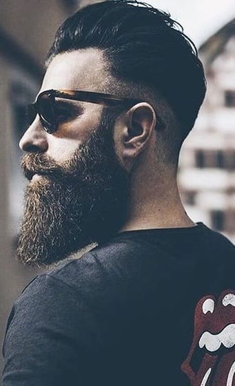 fade with long beard fade with long beard