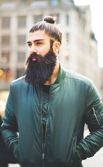 long beard and top knot long beard and top knot