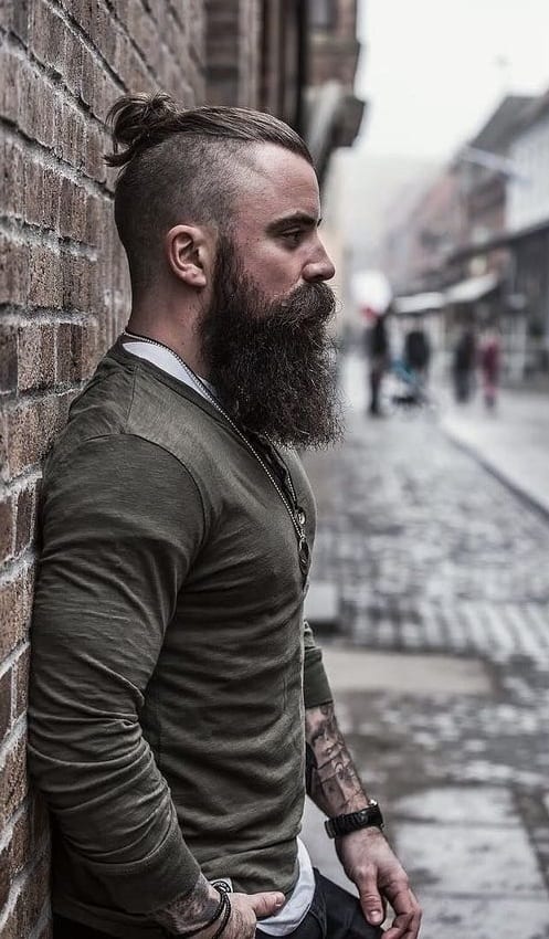 long beard with top knot long beard with top knot
