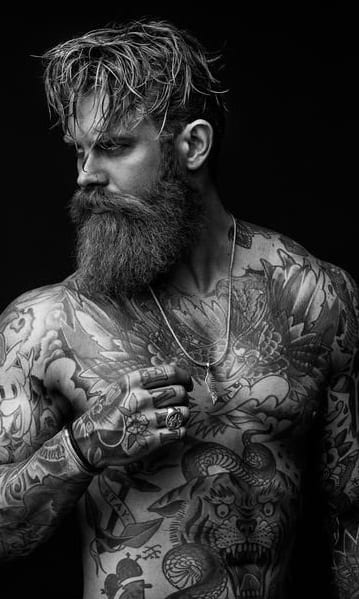messy hairstyle with long beard messy hairstyle with long beard