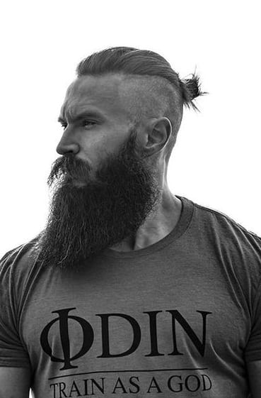 top knot with long beard top knot with long beard