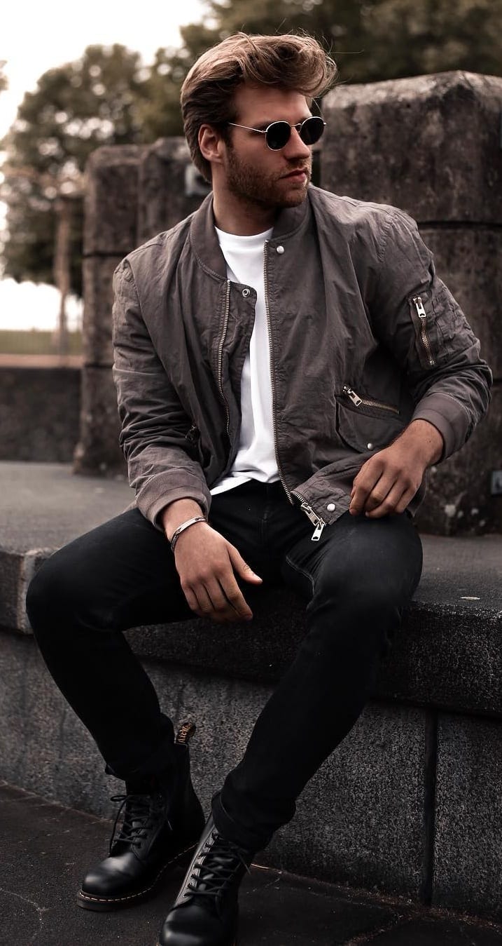 Simple Bomber Jacket Outfit Ideas For Men Simple Bomber Jacket Outfit Ideas For Men