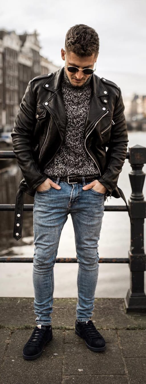 Trendy Leather Jacket Outfit Ideas For Men Trendy Leather Jacket Outfit Ideas For Men