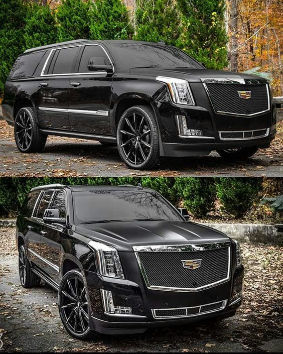 BLACK MODIFIED CADILLAC SUV BLACK MODIFIED CADILLAC SUV