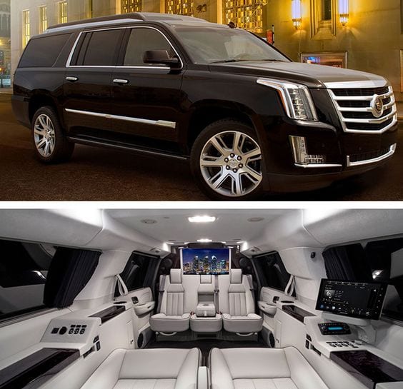 INTERIOR OF CADILLAC SUV INTERIOR OF CADILLAC SUV
