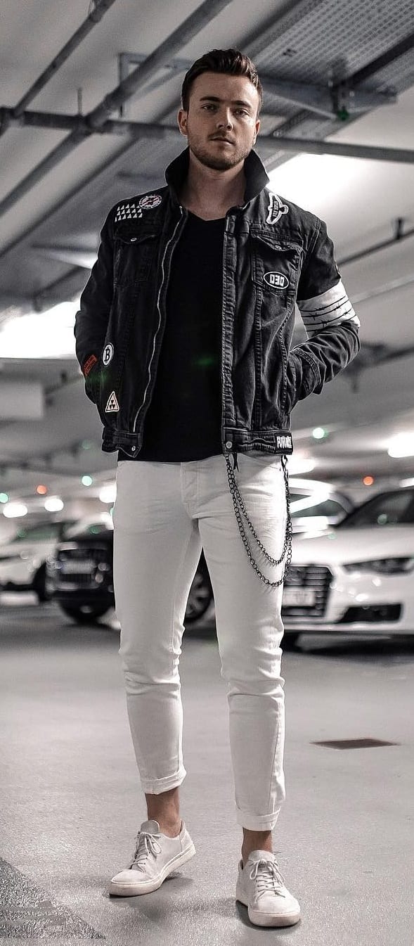 Trendy White Jeans Outfit Ideas For Men Trendy White Jeans Outfit Ideas For Men