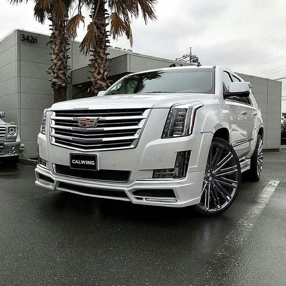 WHITE CHROME CADILLAC SUV WHITE CHROME CADILLAC SUV