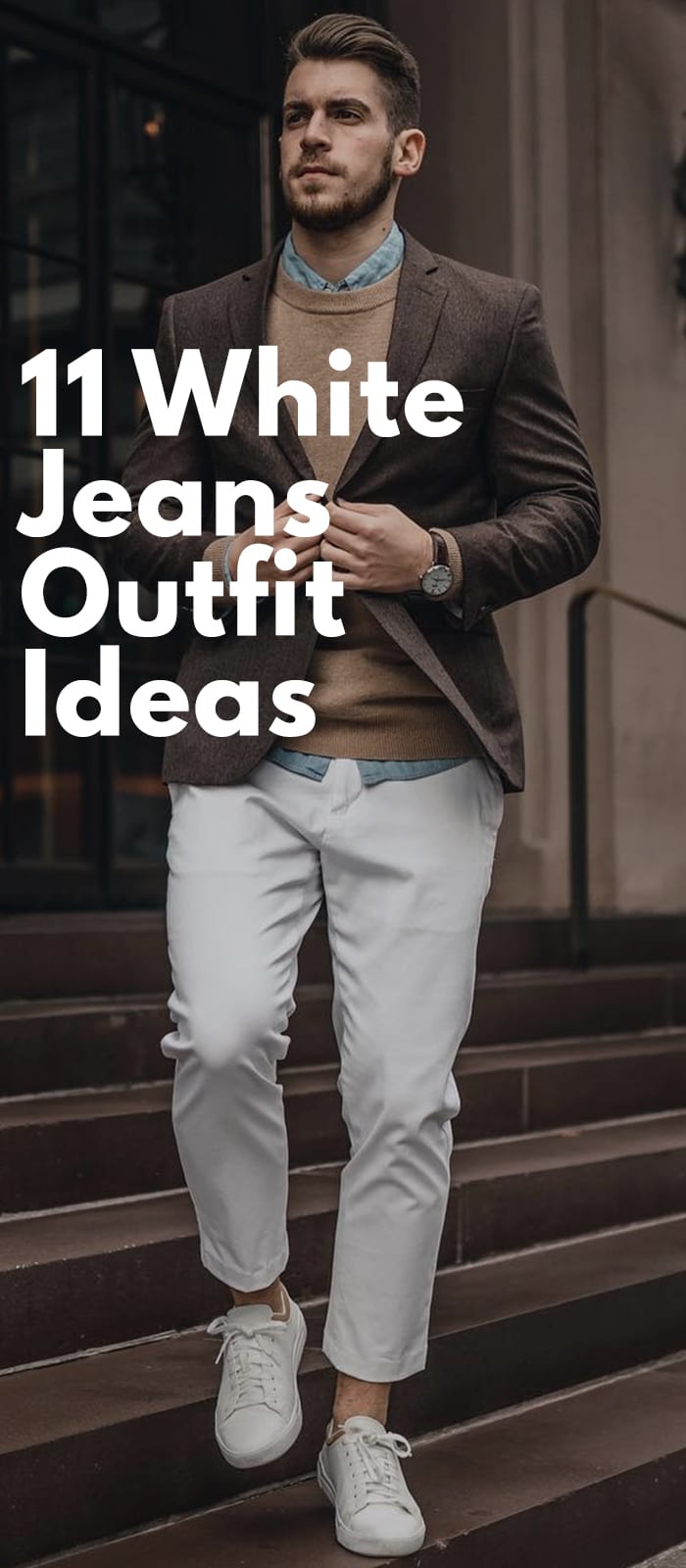 White Jeans Outfits For Men