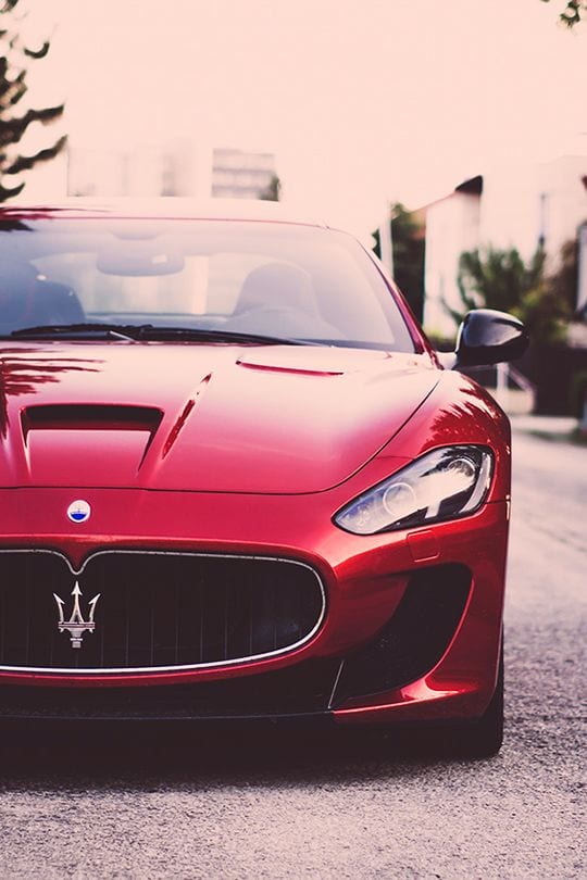 maserati red car maserati red car