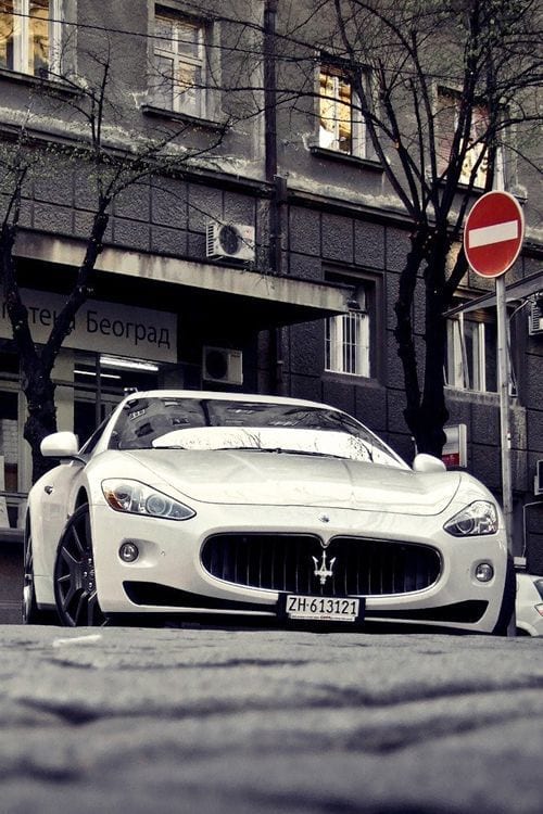 maserati white sports car maserati white sports car