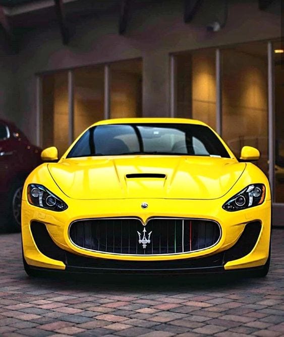 maserati yellow car maserati yellow car