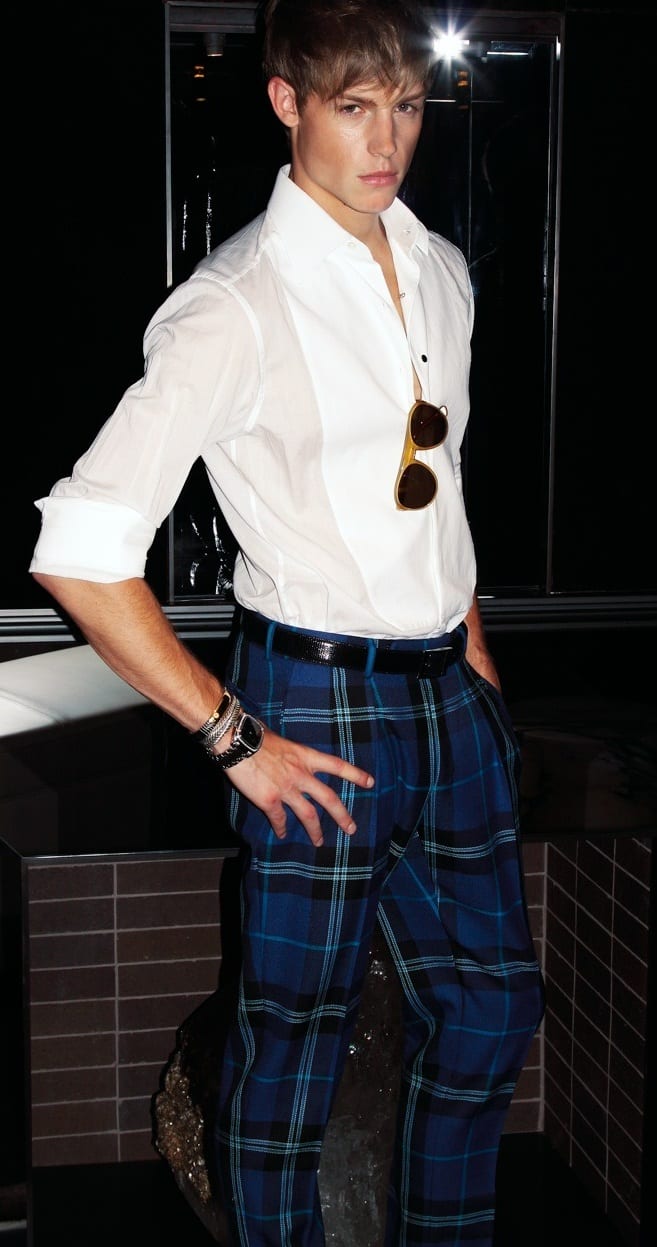 Amazing Blue plaid white shirt outfit for men Amazing Blue plaid white shirt outfit for men