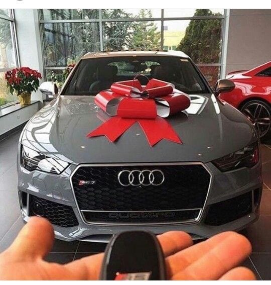 Audi with a bow Audi with a bow