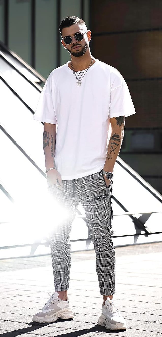 Cool Grey Plaid Joggers outfit Cool Grey Plaid Joggers outfit