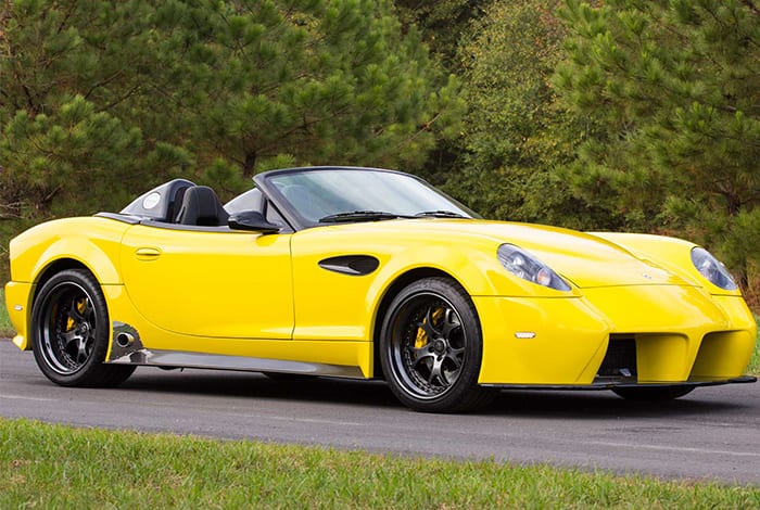 Panoz LLC esperante spyder gt yellow car Panoz LLC esperante spyder gt yellow car